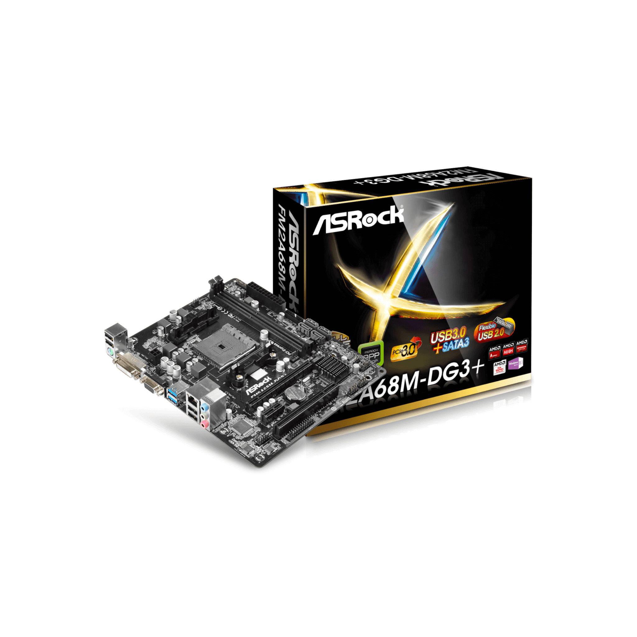 Asrock FM2A68M DG3+ FM2+ mATX Motherboard Asrock FM2A68M DG3+ FM2+ mATX Motherboard